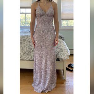 Scala 47551 Prom/Formal Dress Lavender Silver Size 4